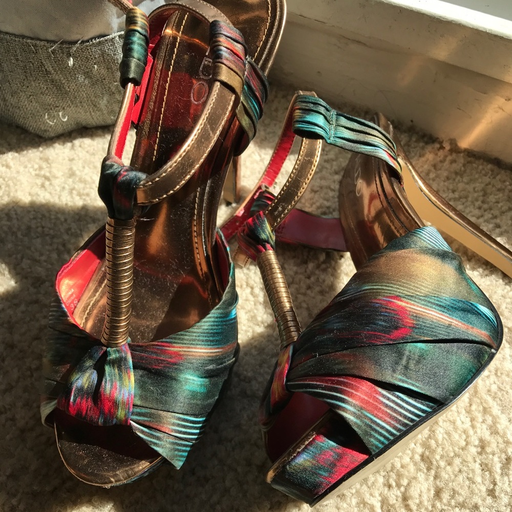 Copper/Watercolor Heels