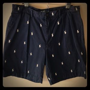 Polo Ralph Lauren Preppy Shorts Sz 38 Navy Blue