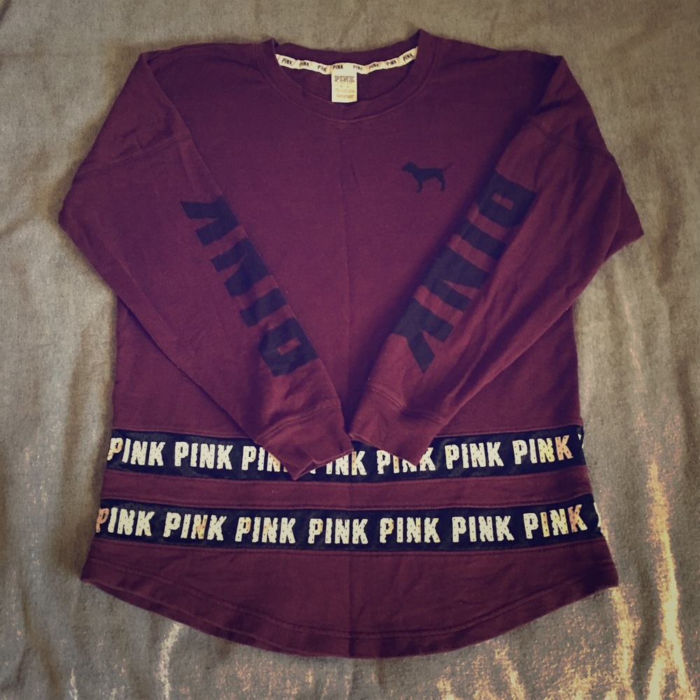 PINK Victoria's Secret 👼🏼💋Burgundy Sweater