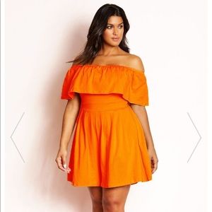 PLUS SIZE Orange 1 piece (NEVER WORN)