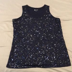 Women's Stylus navy sequin tank