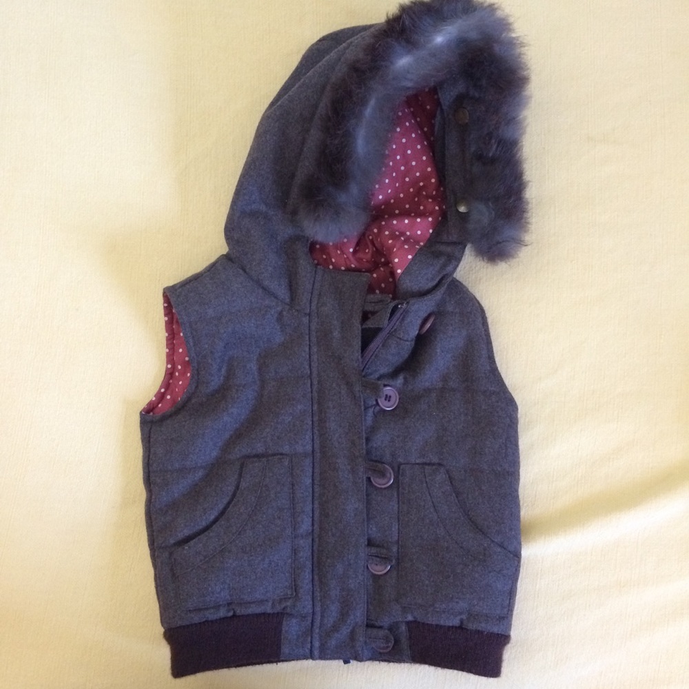 100% Wool Hooded Vest