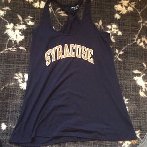 Syracuse University Navy Razorback Tank Top