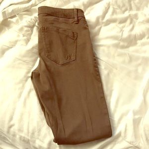 Express taupe skinny jeans