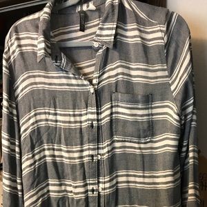 Allison joy chambray striped button down.