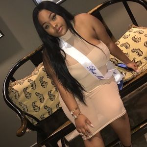 Nude Mesh Bodycon Dress