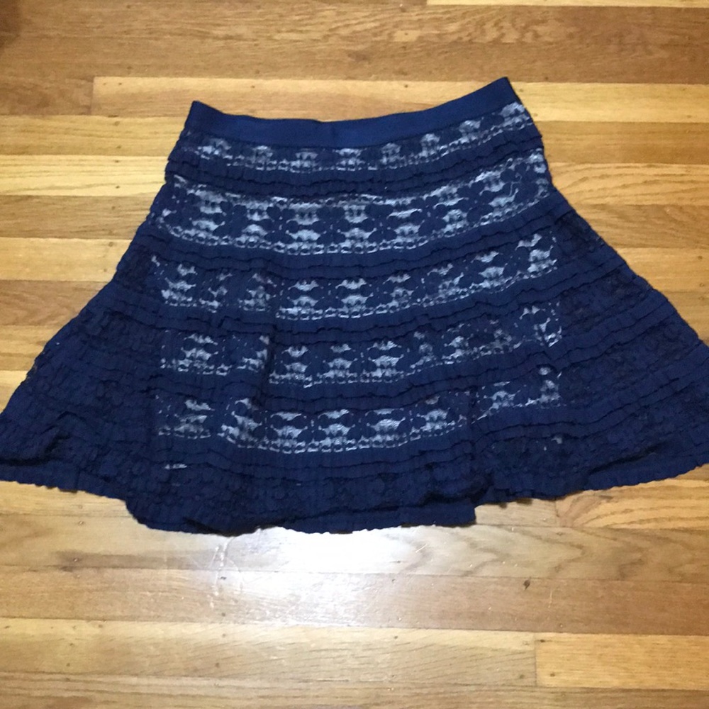 NWT Max Edition Navy Ruffled Skirt