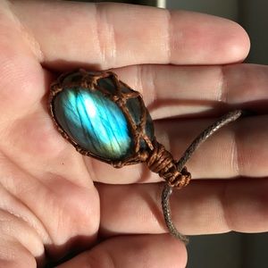 Labradorite Macrame Necklace