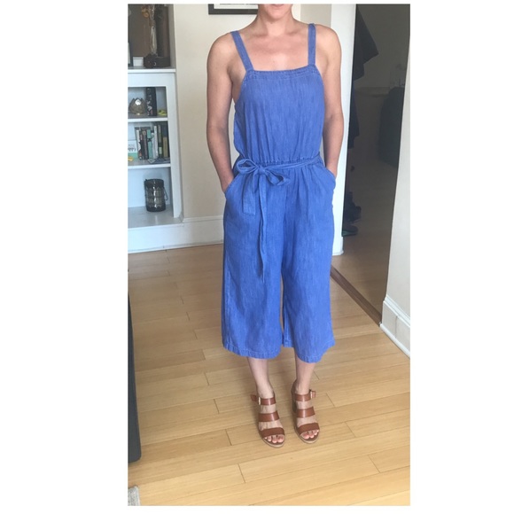 old navy denim jumpsuit