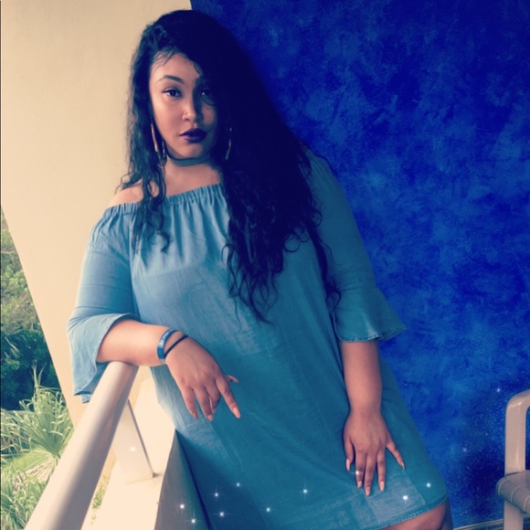 PLUS SIZE Denim Dress - Picture 3 of 3