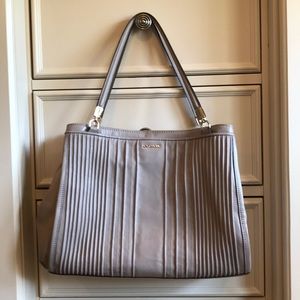 Gray Leather Coach purse