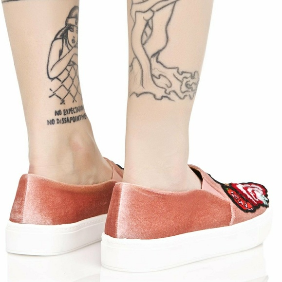 Velvet Embroidered Sneakers - Picture 2 of 5