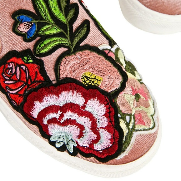 Velvet Embroidered Sneakers - Picture 4 of 5