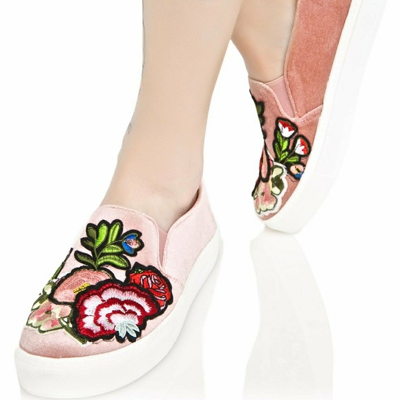 Velvet Embroidered Sneakers - Picture 5 of 5