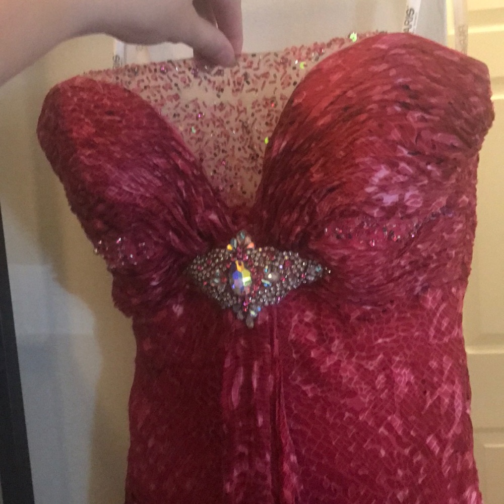 Hot pink formal dress