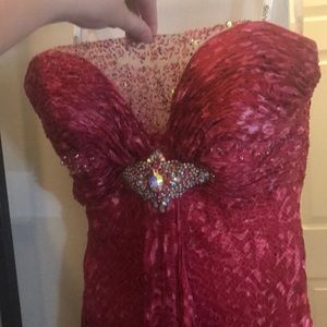 Hot pink formal dress