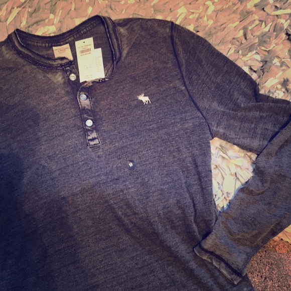 Abercrombie & Fitch Other - 🌟NEW🌟Black henley Abercrombie long sleeve Sz:M