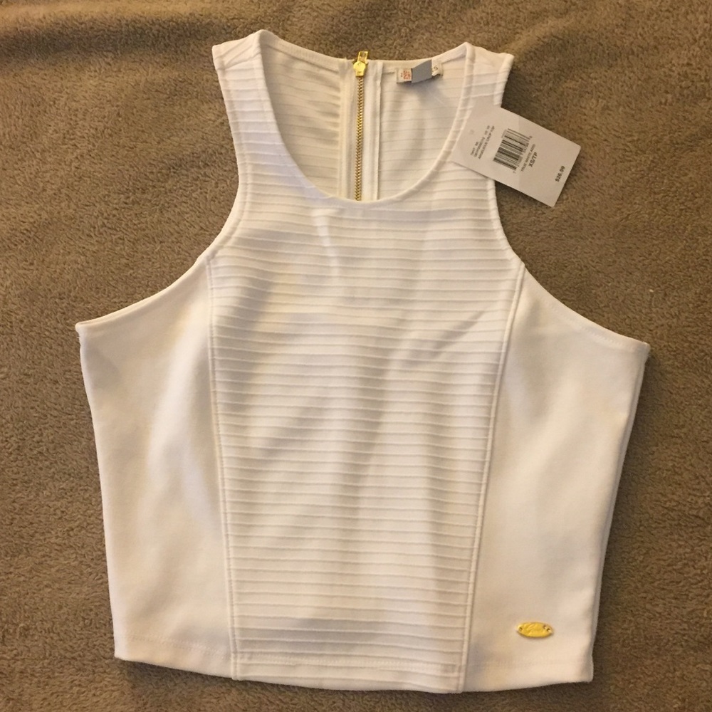 White guess crop top