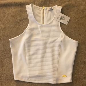 White guess crop top