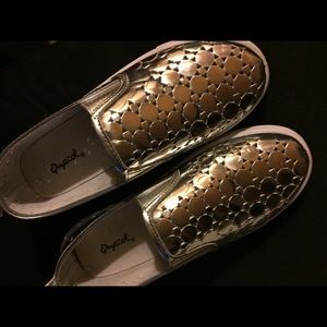 Silver Quilted Shoe
