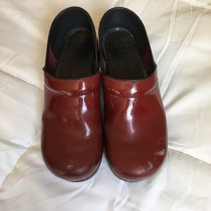Dansko red leather clogs size 40