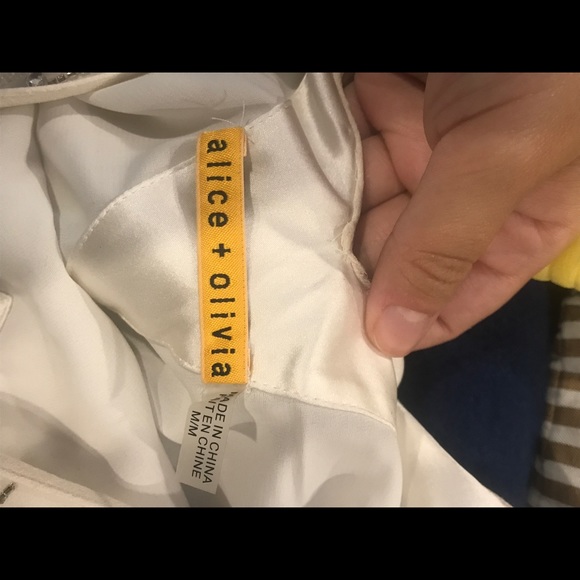 Alice &Olivia White Beaded Cocktail Dress - Picture 6 of 6