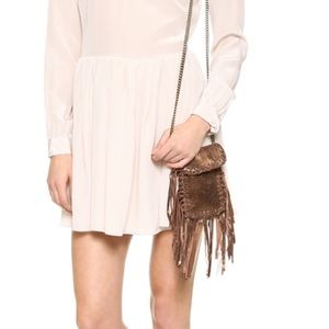 Cleobella Poe fringe mini chain crossbody bag