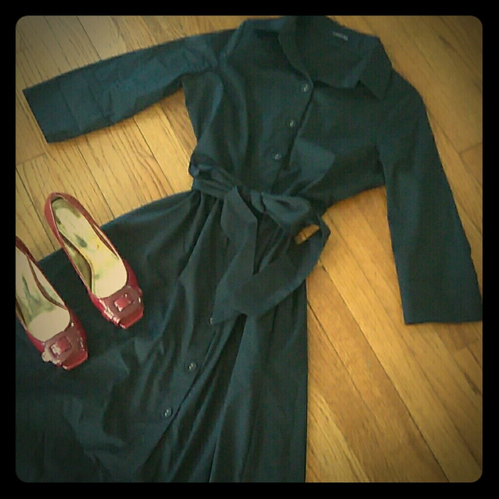 Lands End shirt dress - black