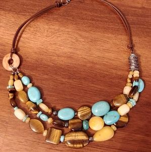 Turquoise and Tigers Eye necklace