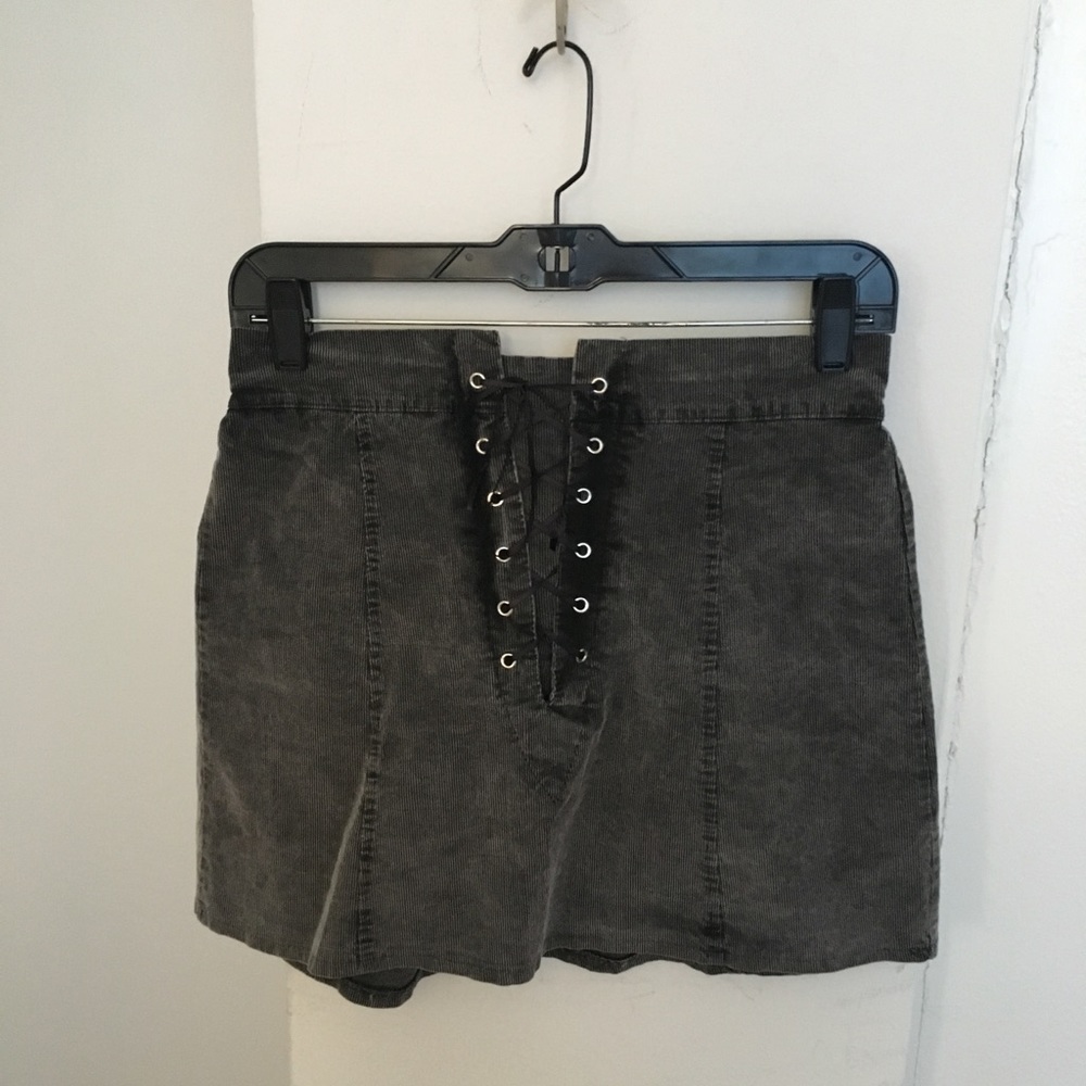 American Eagle 'Don't Ask Why' lace up mini skirt