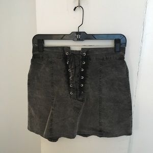 American Eagle 'Don't Ask Why' lace up mini skirt