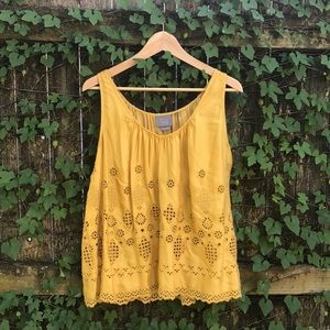 Beautiful yellow tank from Anthropologie