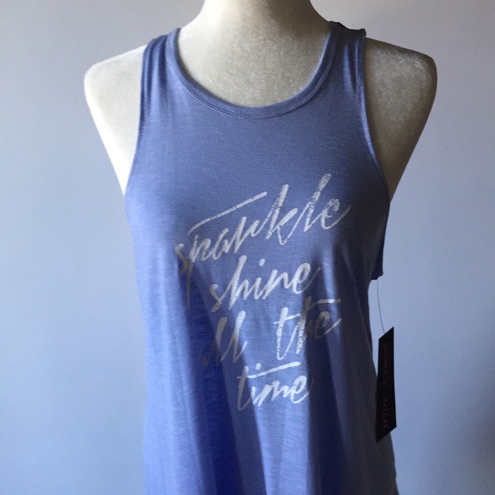 NWT Betsey Johnson Perf. Sparkle Shine Swing Tank