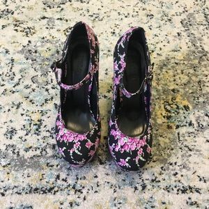 Floral Platform Maryjanes