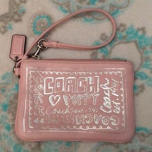 Pink Coach Wristlet