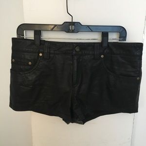 Leather black Free People shorts