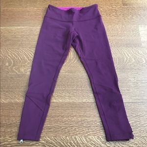 Lululemon wunderunder mid rise purple leggings