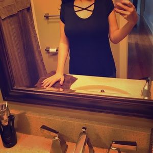 Strappy Black Tee