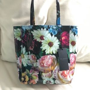 Designer floral tote