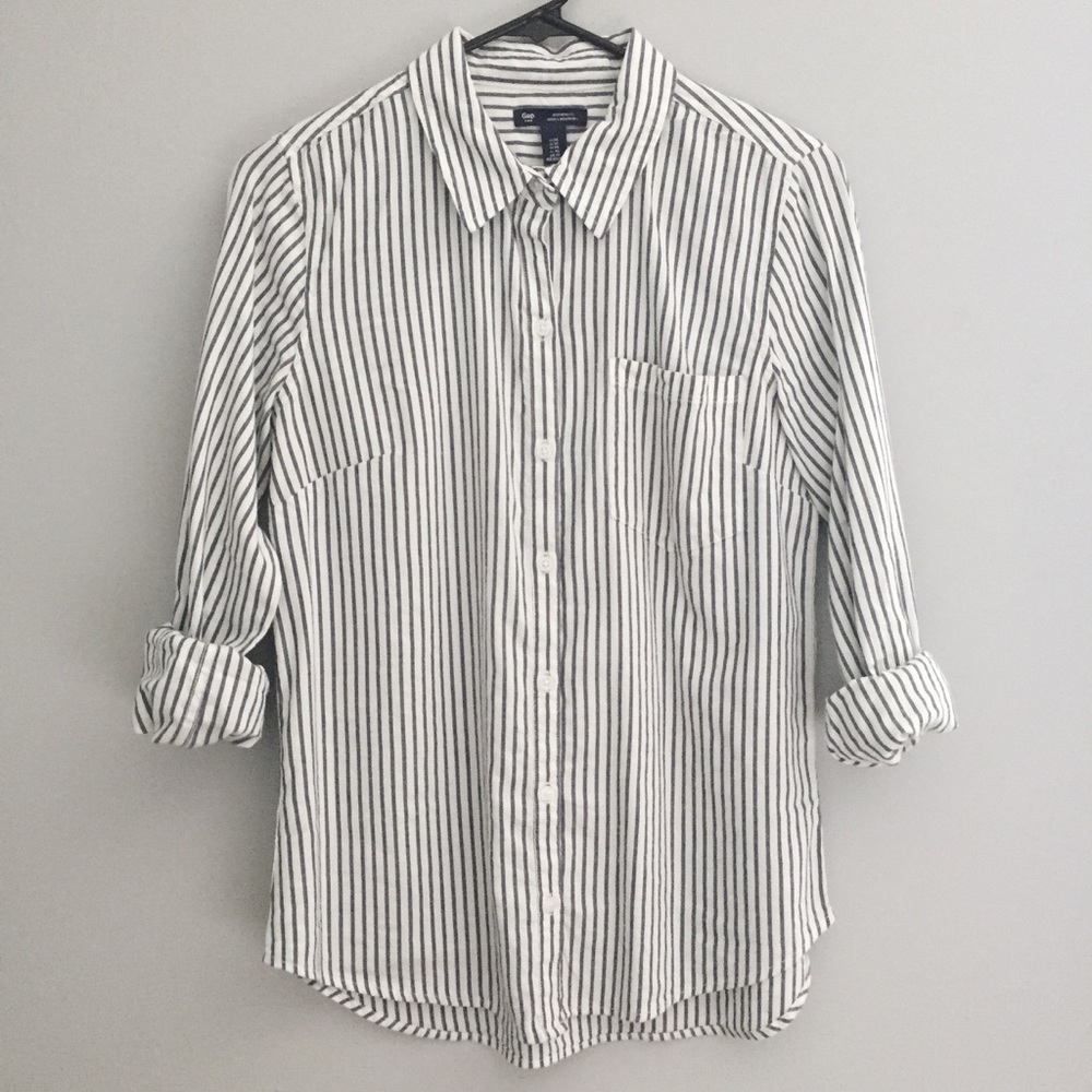 Gap • Striped Boyfriend Shirt
