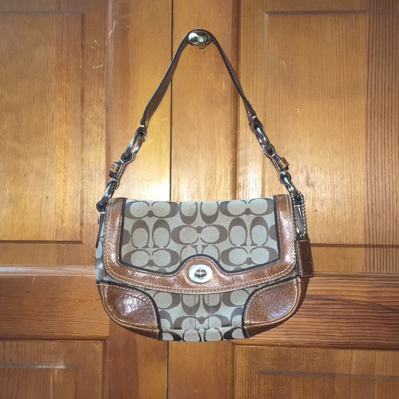 Coach Handbags - Coach brown genuine leather shoulder bag