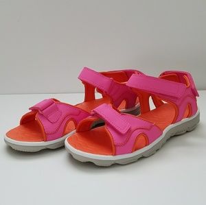 Lands' End Action Sandal orange & pink size 6