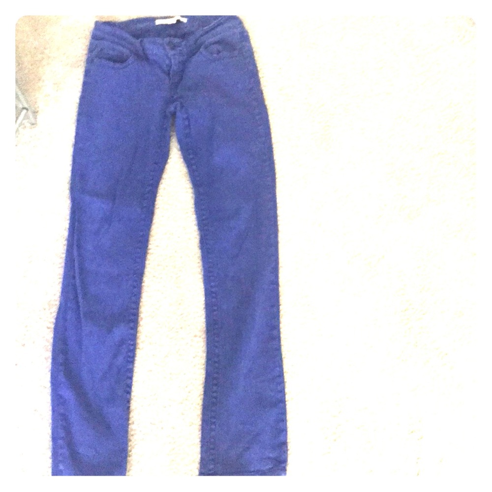 Royal blue skinny jeans