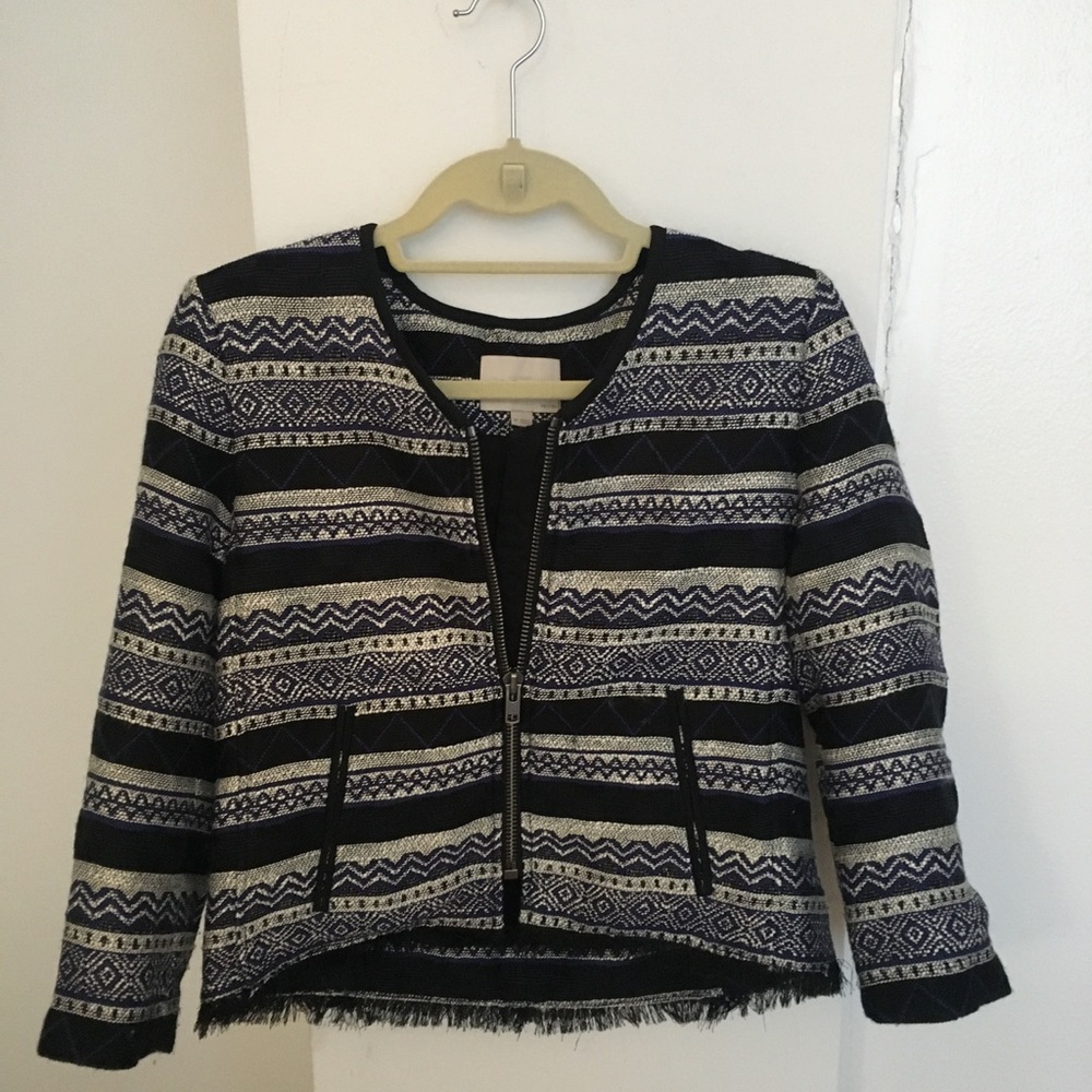Blazer with shoulder pads