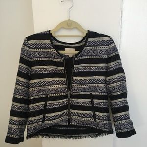 Blazer with shoulder pads