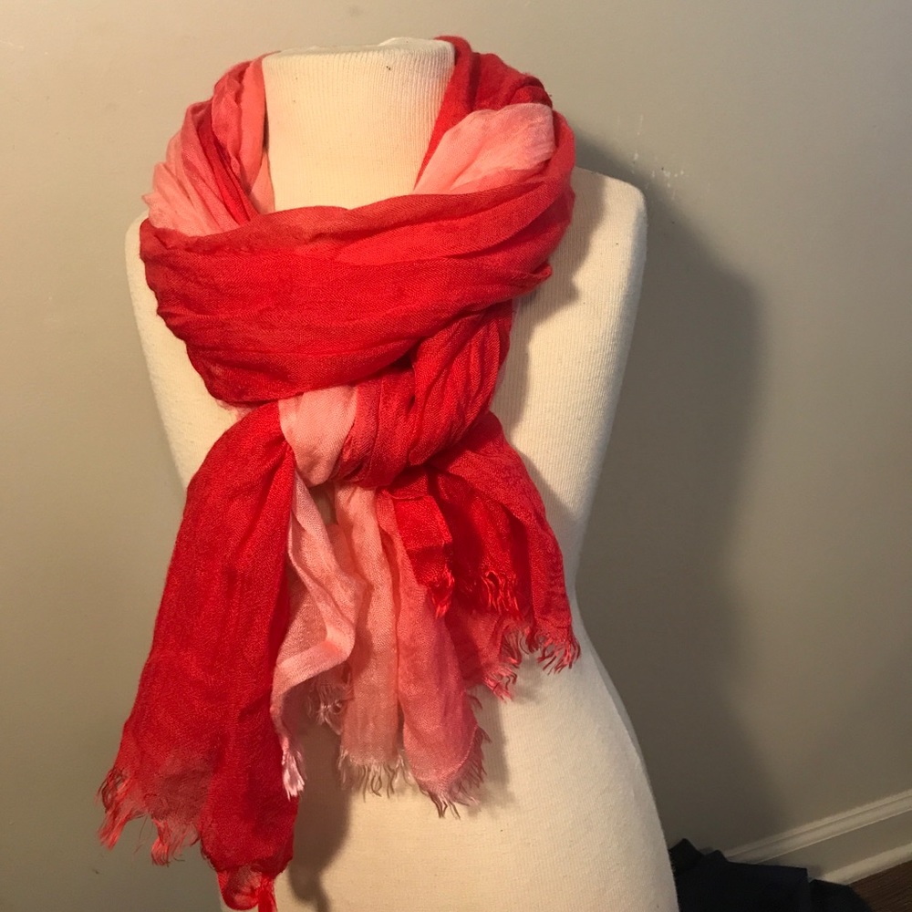 Red and pink scarf