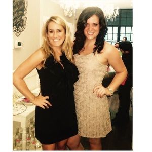 Beautiful Silver Beaded Cocktail Dress