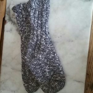 Blue and white socks