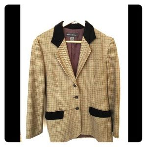 Plaid & velvet Banana Republic blazer