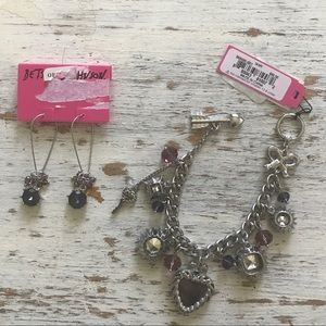 Betsey Johnson Earring & Charm Bracelet set | NWT